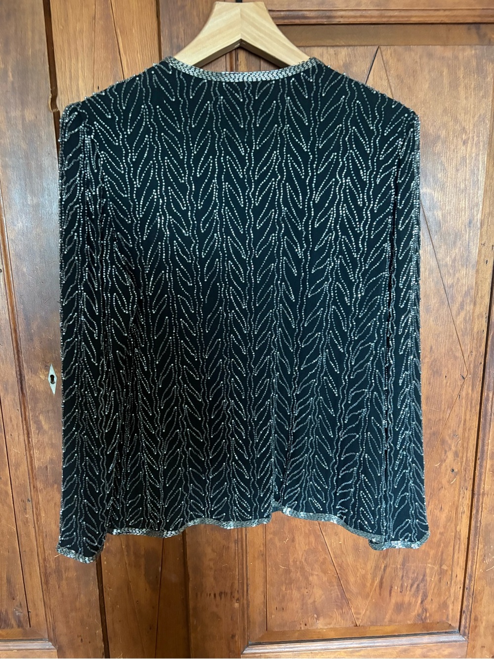 Papell Boutique by Adrienne Papell Silk Beaded Evening Jacket Size M - Picture 5 of 6